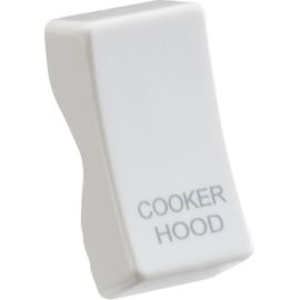 Knightsbridge CUHOOD Grid White COOKER HOOD Curved Edge Switch Cover