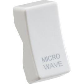 Knightsbridge CUMICRO Grid White MICROWAVE Curved Edge Switch Cover image