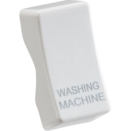 Knightsbridge CUWASH Grid White WASHING MACHINE Curved Edge Switch Cover image
