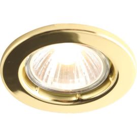 Knightsbridge DGZ10B Brass IP20 1x 50W Max 80mm Dimmable LED GU10 Recessed Fixed Downlight image