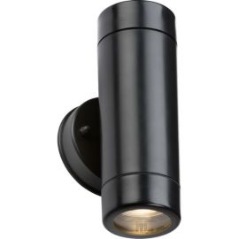 Knightsbridge EA2BK Eamon Black IP54 2x 5W Max GU10 LED Polycarbonate Up-Down Wall Light