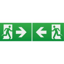 Knightsbridge EMEXITLR 2 Pack Left-Right Facing Arrow EMEXIT EMLREC EMLSUS EMXST Running Man Legend image