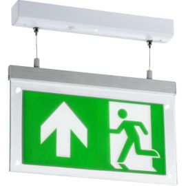 Knightsbridge EMLSUS IP20 2W 15lm 6000K Suspended Double-Sided LED Emergency Exit Sign image