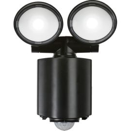 Knightsbridge FL16ABK Black IP55 2x8W 1300lm 5000K LED PIR Twin Spot Security Light image