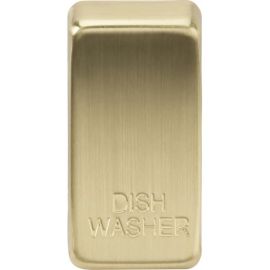Knightsbridge GDDISHBB Grid Brushed Brass DISHWASHER Switch Cover