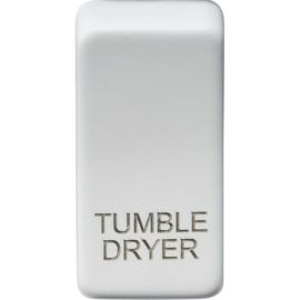 Knightsbridge GDDRYMW Grid Matt White TUMBLE DRYER Switch Cover