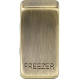 Knightsbridge GDFREEZERAB Grid Antique Brass FREEZER Switch Cover