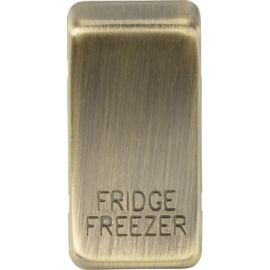 Knightsbridge GDFRIDAB Grid Antique Brass FRIDGE FREEZER Switch Cover