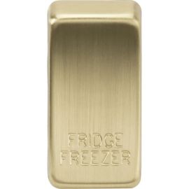 Knightsbridge GDFRIDBB Grid Brushed Brass FRIDGE FREEZER Switch Cover