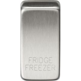Knightsbridge GDFRIDBC Grid Brushed Chrome FRIDGE FREEZER Switch Cover image