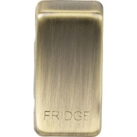 Knightsbridge GDFRIDGEAB Grid Antique Brass FRIDGE Switch Cover image