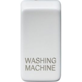 Knightsbridge GDWASHMW Grid Matt White WASHING MACHINE Switch Cover