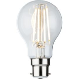 Knightsbridge GLSD8ABCC Clear 8W 1120lm 2700K Dimmable LED B22 GLS Filament Lamp image