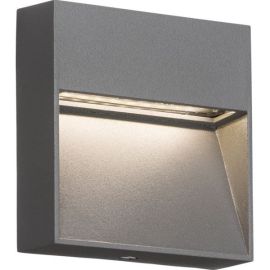 Knightsbridge LWS2G Grey IP44 3W 160lm 3500K 105mm LED Square Wall or Guide Light image