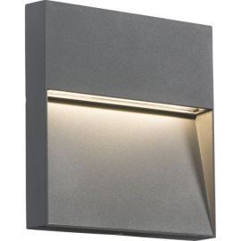 Knightsbridge LWS4G Grey IP44 5W 230lm 3500K 200mm LED Square Wall or Guide Light image