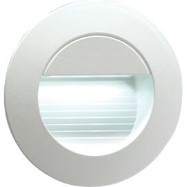 Knightsbridge NH020W White IP54 1W 45lm 6000K 80mm LED Recessed Round Guide Stair or Wall Light