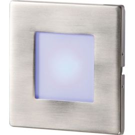 Knightsbridge NH023B Brushed Chrome IP20 1W Blue 80mm LED Recessed Wall Light image