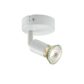 Knightsbridge NSPGU1W White 1x 50W Max 80mm 300 Deg Rotate 90 Deg Tilt LED GU10 Spotlight image