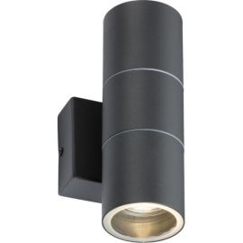 Knightsbridge OWALL02A Anthracite IP54 20W Max GU10 Up-Down Wall Light image