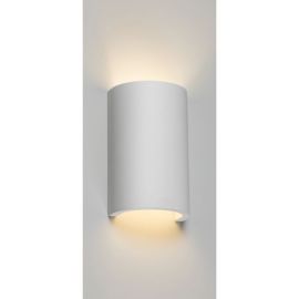 Knightsbridge PWL1 Natural Gypsum IP20 40W Max LED G9 Curved Up-Down Plaster Wall Light