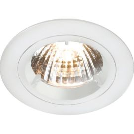 Knightsbridge RD1W White IP20 50W Max 79mm Dimmable LED GU10-MR16 Fixed Twist and Lock Downlight image