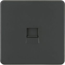 Knightsbridge SF7400AT Screwless Anthracite Telephone Extension Socket image