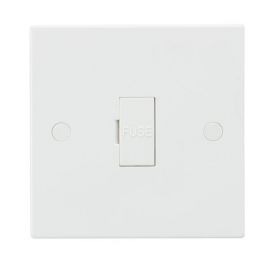Knightsbridge SN6000-3A Square Edge White 13A 3A Fuse Fitted Fused Spur Unit image