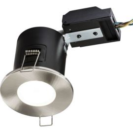 Knightsbridge VFCFBC Brushed Chrome IP20 35W Max 85mm Dimmable LED GU10 Fire-Rated Fixed Downlight image