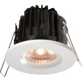 Knightsbridge VFRCOBAWW FireKnight White IP65 7W 610lm 3000K 80mm Dimmable CoB LED Fire-Rated Downlight image