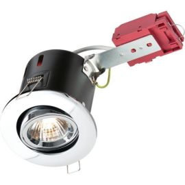 Knightsbridge VFRSGICC Chrome IP20 50W Max 101mm Dimmable LED GU10 IC Fire Rated Tilt Downlight image