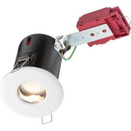 Knightsbridge VFRSHGICW White IP65 35W Max 87mm Dimmable LED GU10 IC Fire Rated Shower Downlight