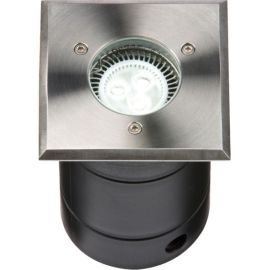 Knightsbridge WSGULED Stainless Steel IP67 25W Max 100mm LED GU10 Square Walkover or Driveover Light image