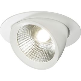 Knightsbridge WW40C White IP40 40W 4050lm 4000K 190mm Non-Dimmable LED Round Recessed Adjustable Downlight image