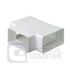 National Ventilation MONV228 Monsoon White System 100 Horizontal T-Piece Connector  image