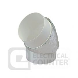 National Ventilation 100-IP-45 Monsoon Round Insulated 100mm 45 Degree Bend image
