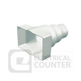 National Ventilation D954WH Monsoon Airbrick Adapter to 100/125/150mm Round image