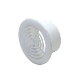 National Ventilation D5907WH Monsoon 125mm White Round Ceiling Diffuser image