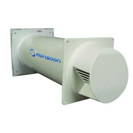 National Ventilation ESWK6W Monsoon White 150mm EnergySaver Patented Design Wall Kit image