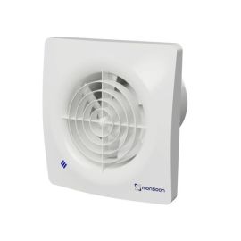 National Ventilation MONS100HTA Monsoon IP45 Silence Axial Extractor Fan 100mm with Humidistat And Timer