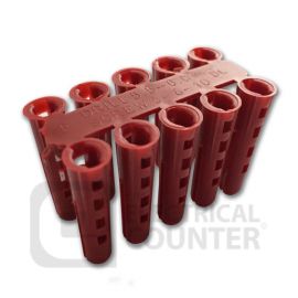 Olympic Fixings 050-070-015 Red Plastic Wall Plug Box  (100 Pack, £0.01 each)