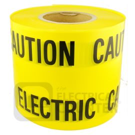 Yellow & Black Electric Cable Underground Warning Tape 150mm x 365m