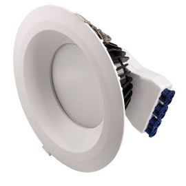 Ovia OV65208CTAD3EM Inceptor Iona White IP44 20W 1650lm 2700-4000-6500K CCT Dimmable Emergency Downlight image