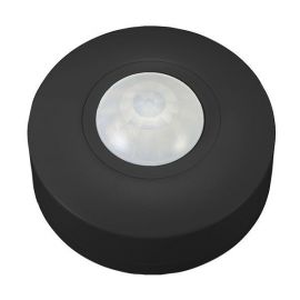 Black Surface Mounted Compact 360 Degree PIR Sensor IP44