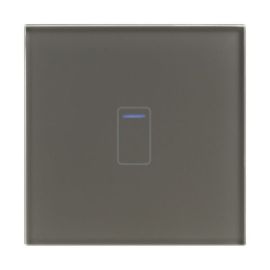 Retrotouch 01412 Crystal Grey 1 Gang 3-300W 1 Way Touch LED Light Switch