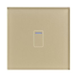 Retrotouch 01418 Crystal Brass 1 Gang 3-300W 1 Way Touch LED Light Switch