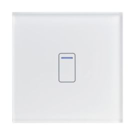 Retrotouch 01450 Crystal+ White 1 Gang 800W 2 Way Smart Wi-Fi Touch LED Light Switch image