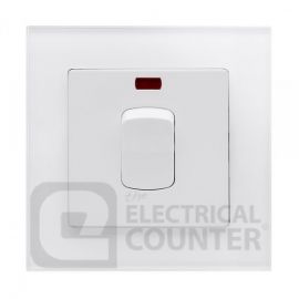 White 20A Heater Switch with Glass Surround