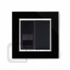 Black BT Slave Socket with Chrome Trim and Glass Surround