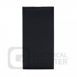Black 25mm x 50mm Euro Module Blank Plate