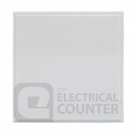 White 50mm x 50mm Euro Module Blank Plate image